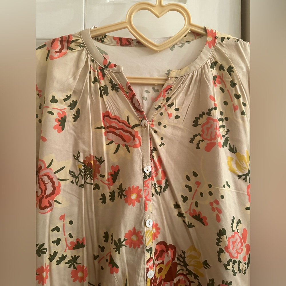 NWOT Khaadi Floral Tiered Cotton-Blend Maxi Dress. Size S can fit up to a M. - Picture 8 of 9